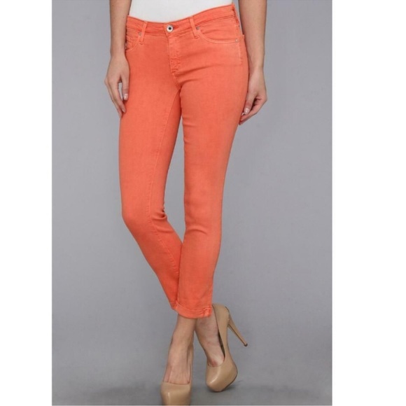 Adriano Goldschmied Stilt Roll-Up Papaya Jeans 27 NWT - Picture 2 of 13